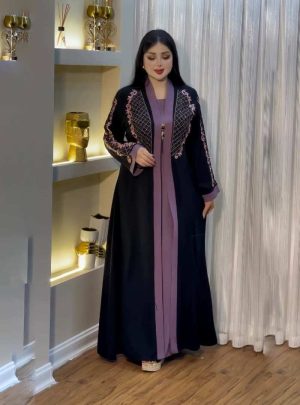 2color (2) দুবাই ছেরি ফ্যাব্রিকের কোহিনুর স্টাইল বোরকা!